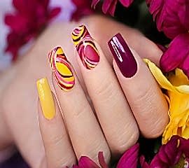 nail design shiny matte nail polish with smooth curves